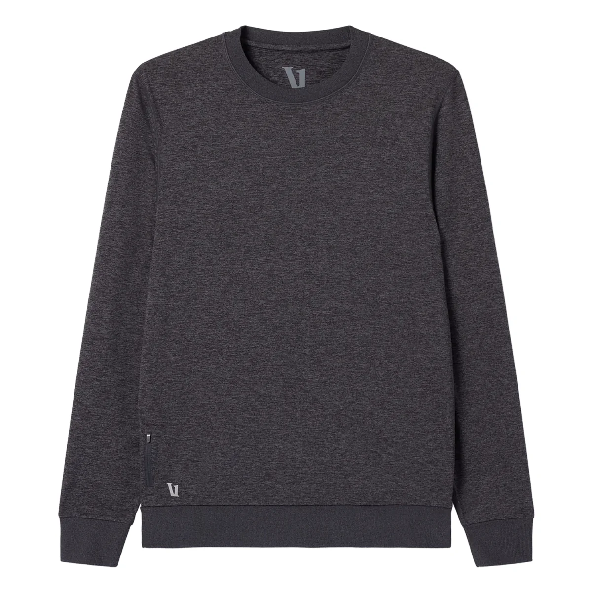 Vuori Men's Ponto Performance Crew Charcoal Heather - Image 3
