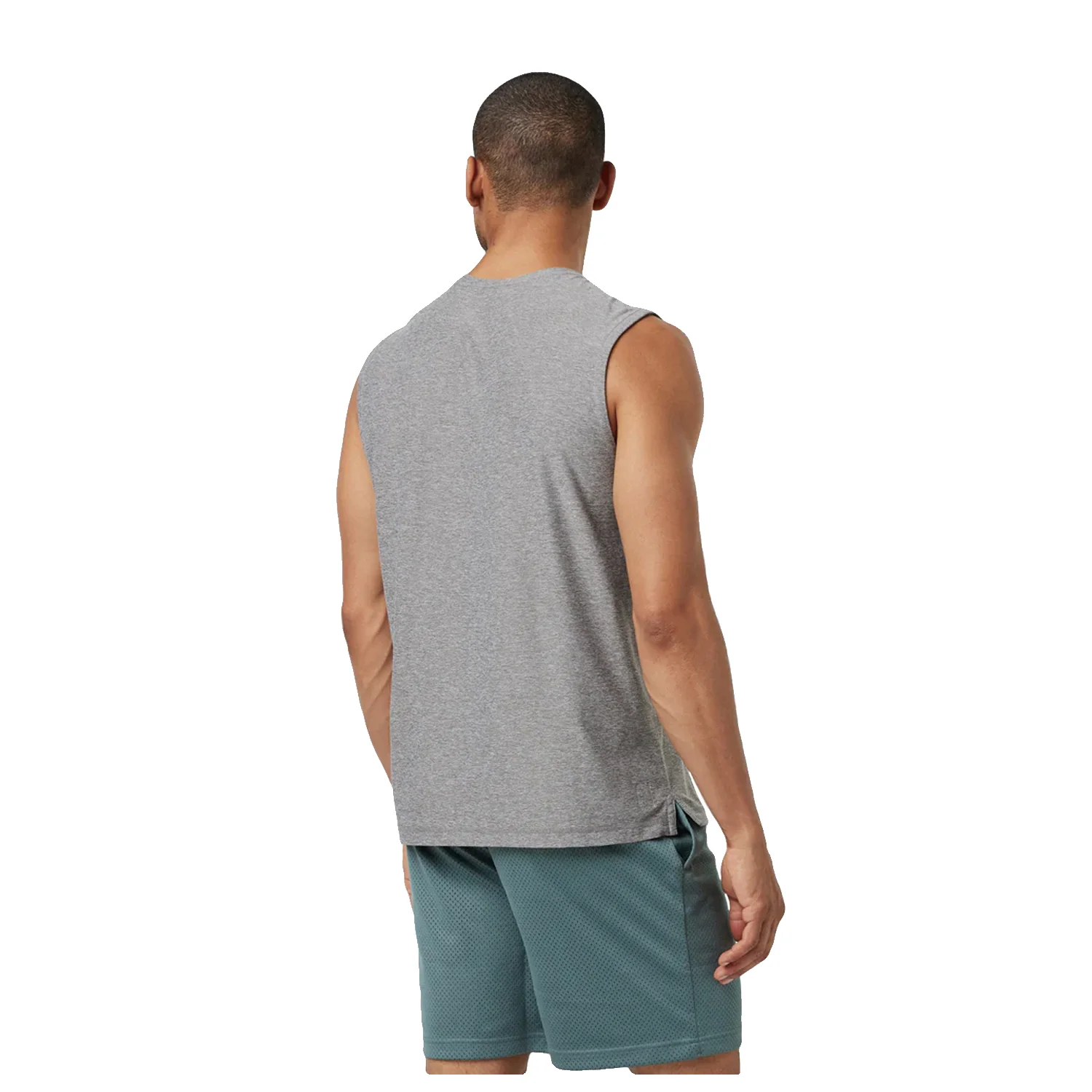 Vuori Men's Strato Muscle T Shirt Heather Grey - Image 3