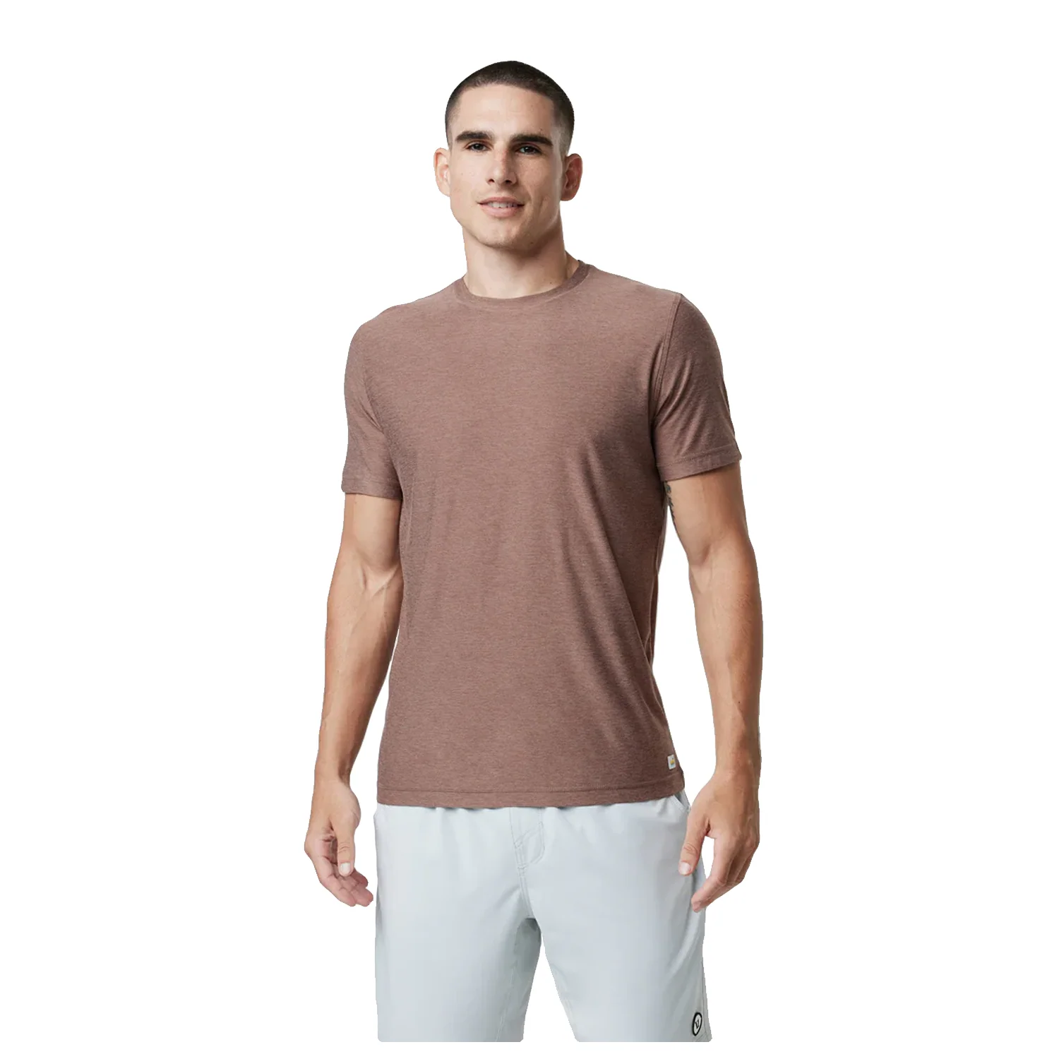 Vuori Men's Strato Tech T Shirt Clove Heather - Image 2