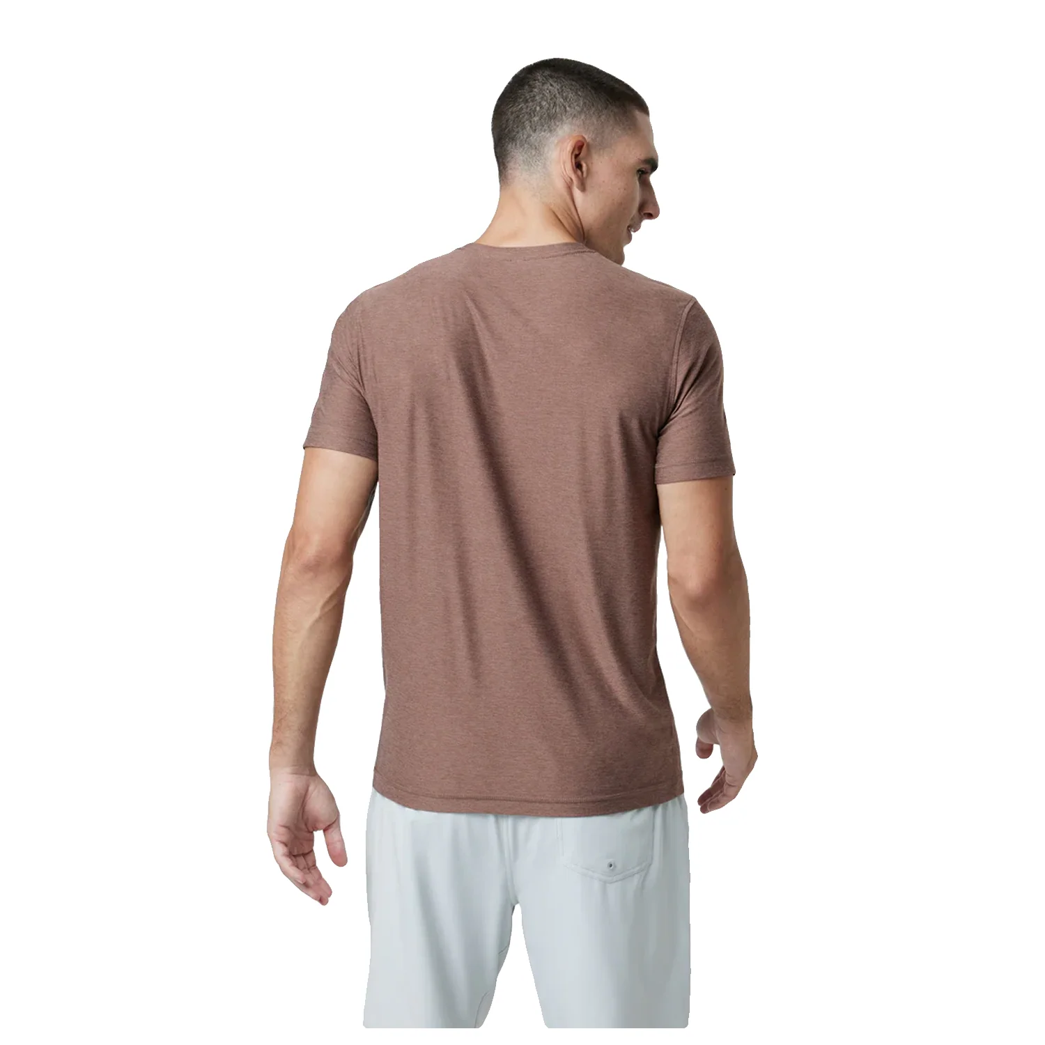 Vuori Men's Strato Tech T Shirt Clove Heather - Image 3