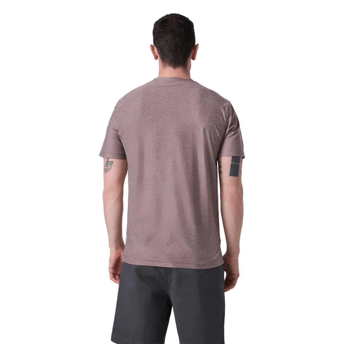 Vuori Men's Strato Tech T-Shirt Dark Umber Heather - Image 2