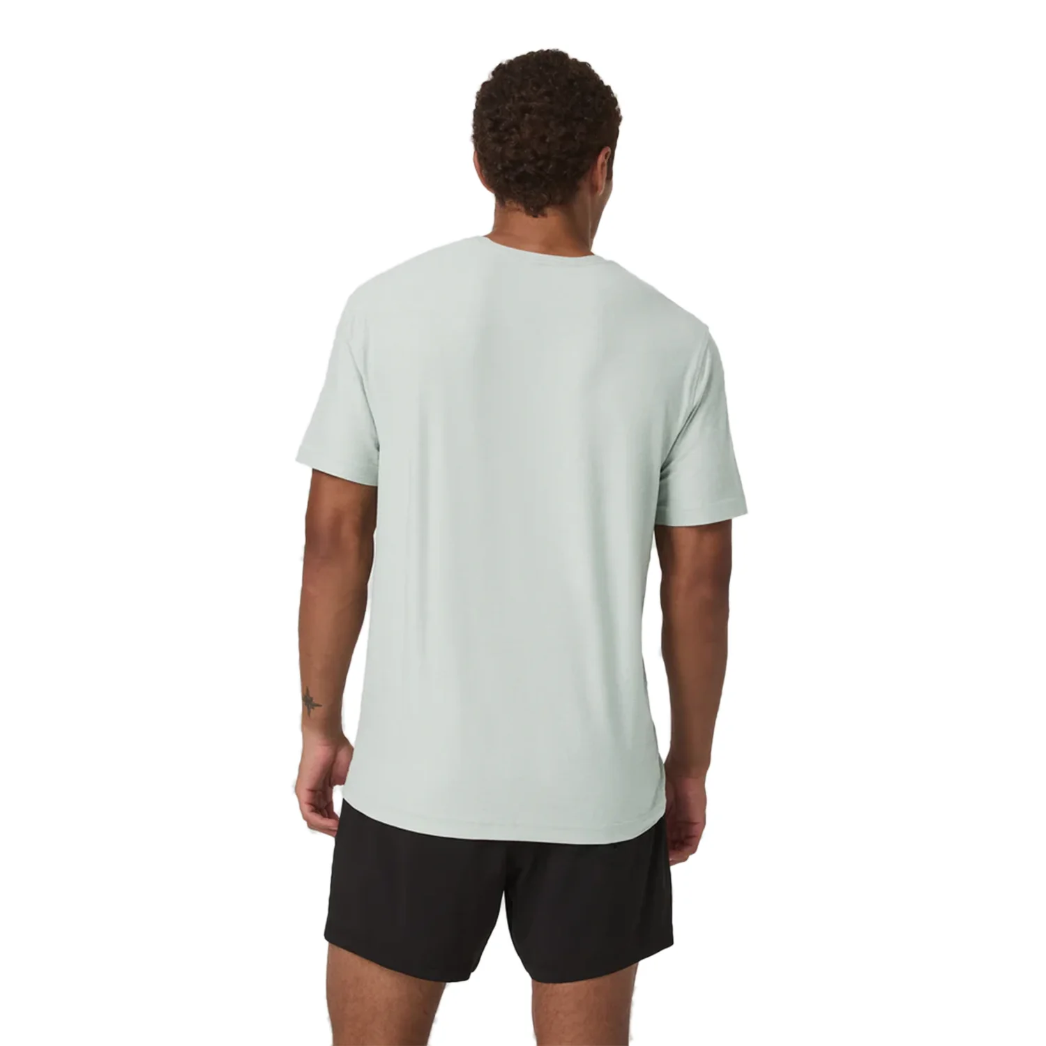Vuori Men's Strato Tech T Shirt Storm Blue Heather - Image 2
