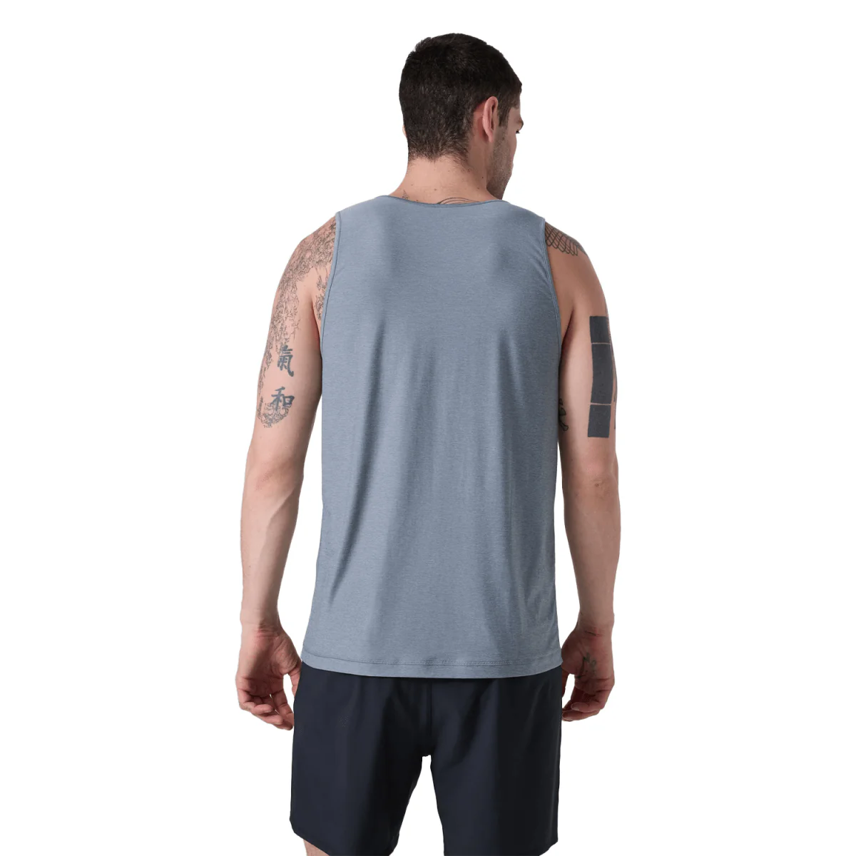 Vuori Men's Strato Tech Tank Dusty Blue Heather - Image 2