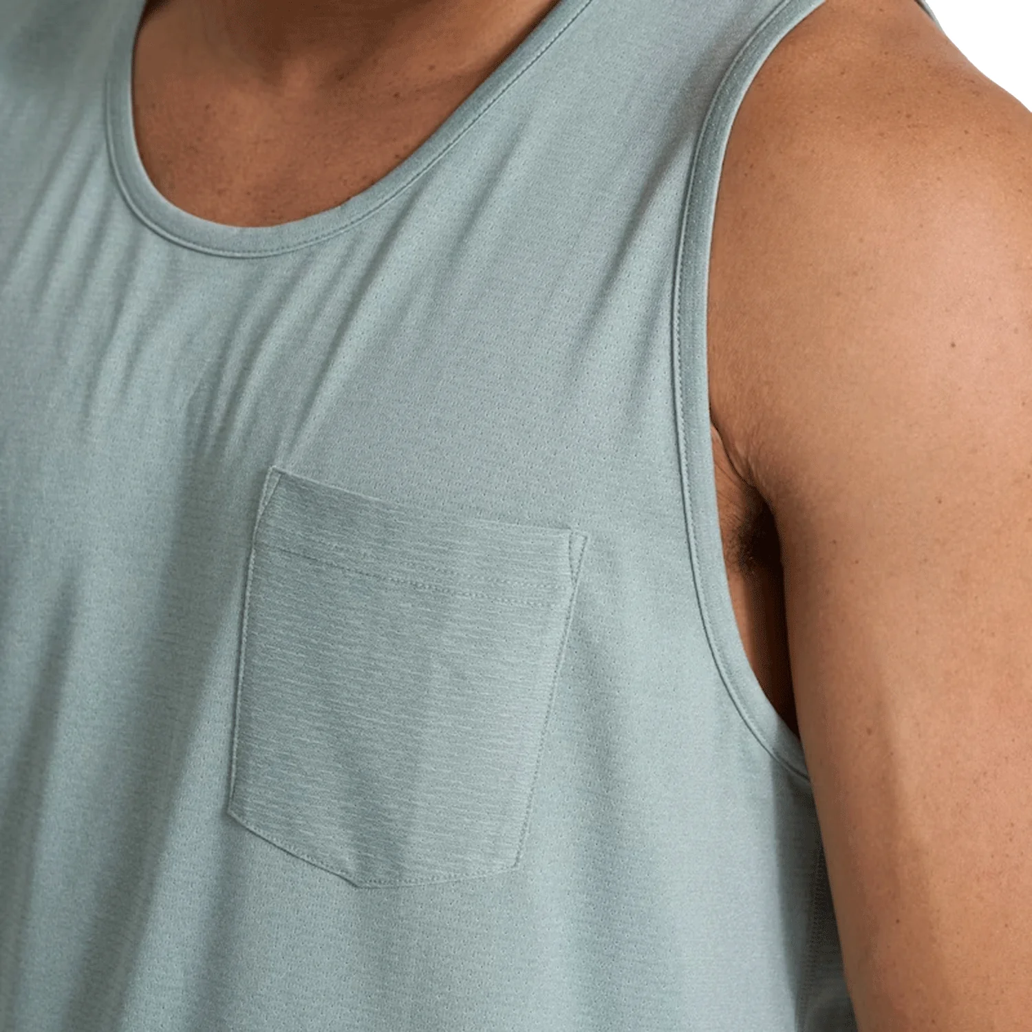 Vuori Men's Tradewind Performance Tank Neptune Heather - Image 2