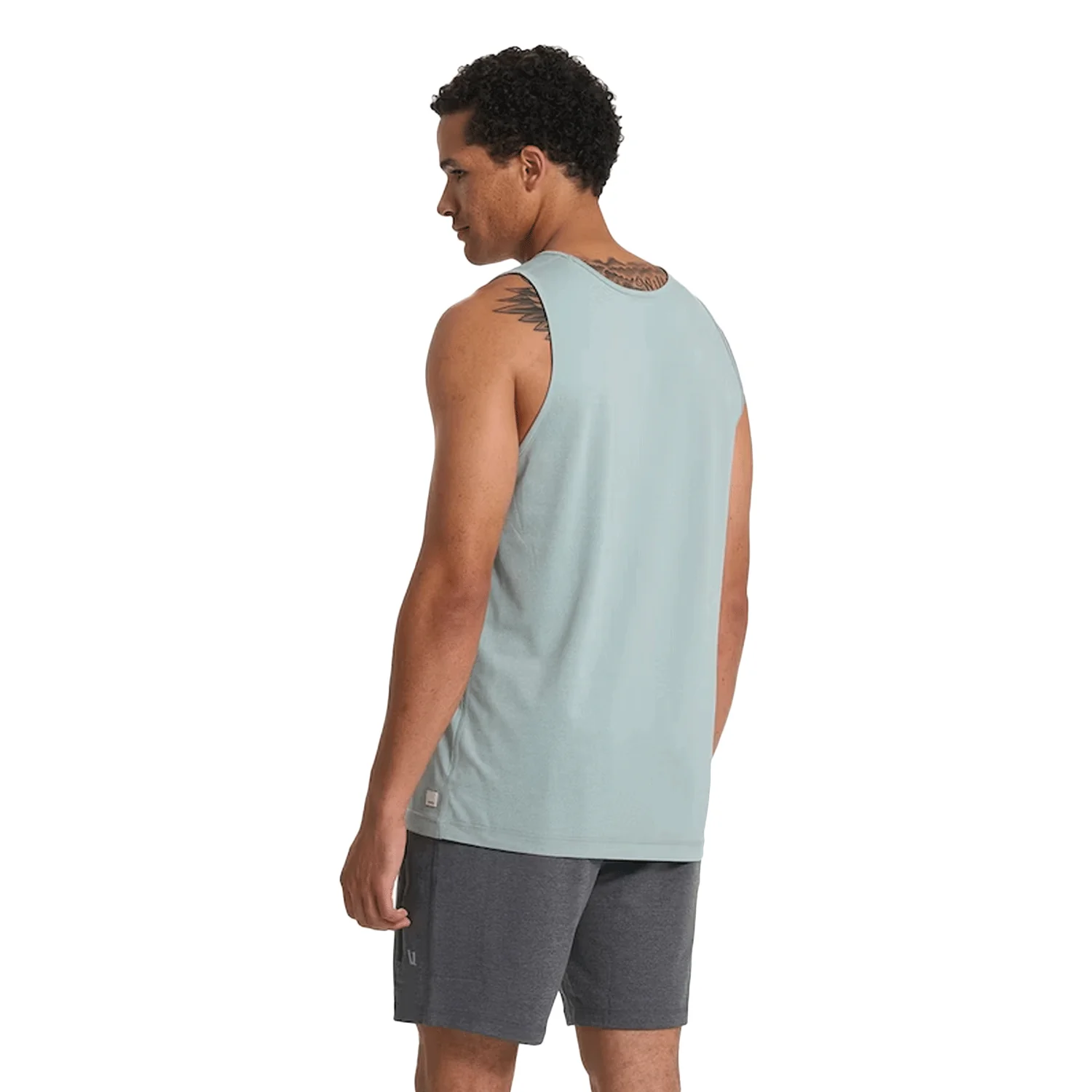 Vuori Men's Tradewind Performance Tank Neptune Heather - Image 3