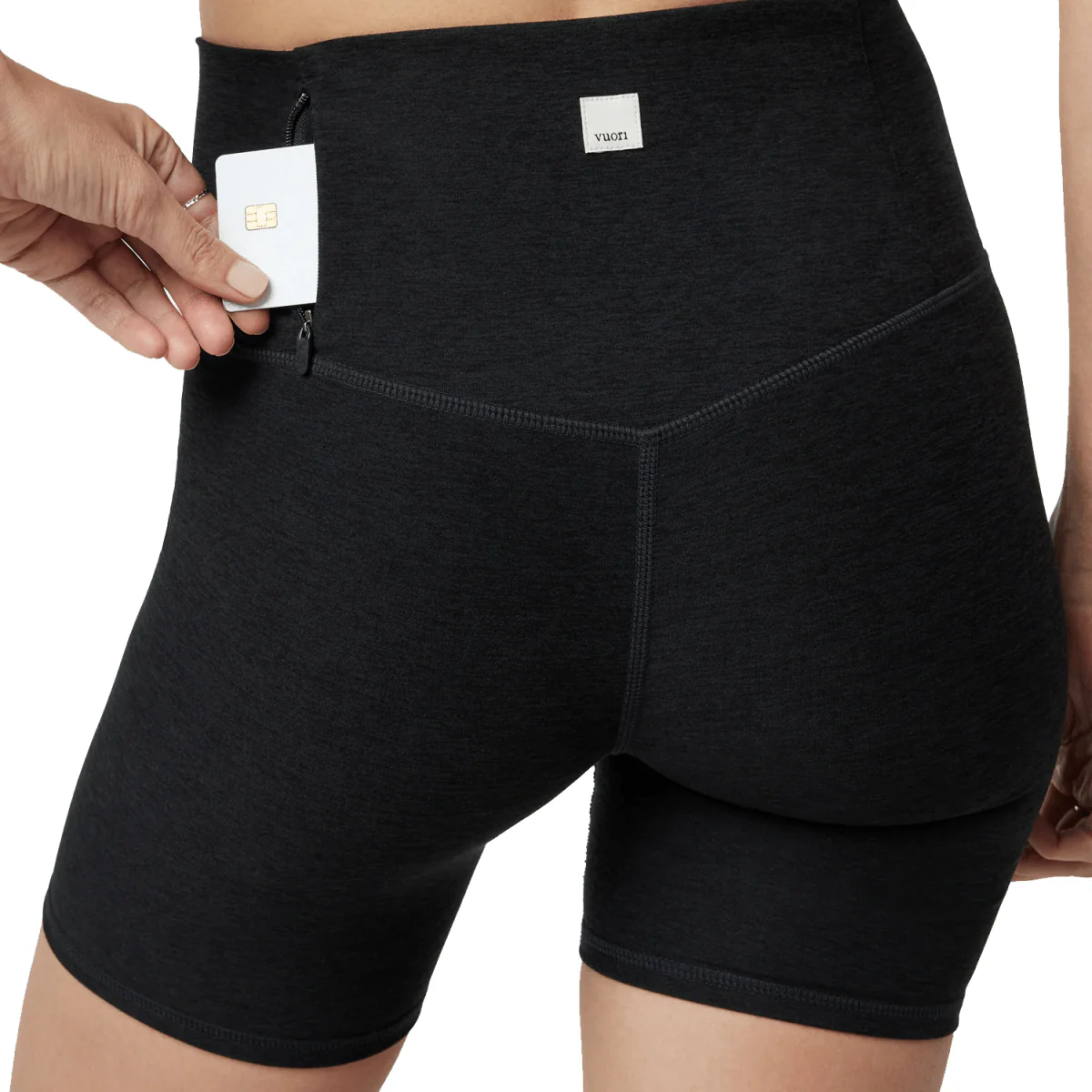 Vuori Women's Clean Elevation Shorty Black Heather - Image 3