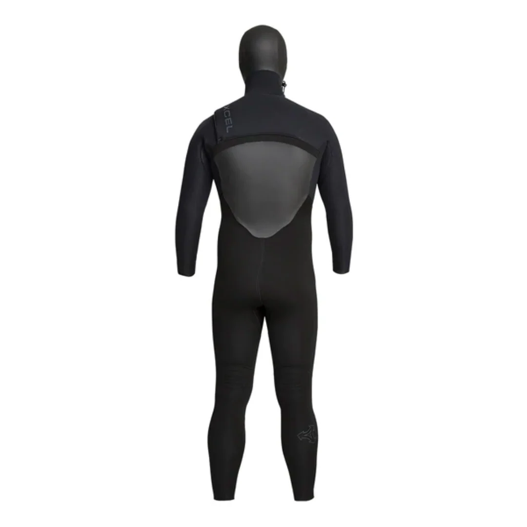 Xcel Men's Drylock 5/4mm Hooded Wetsuit Black - Image 2