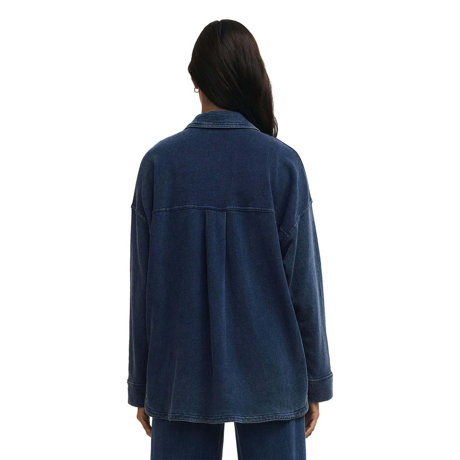 Z Supply Women's All Day Knit Denim Jacket Ocean Air Indigo - Image 2