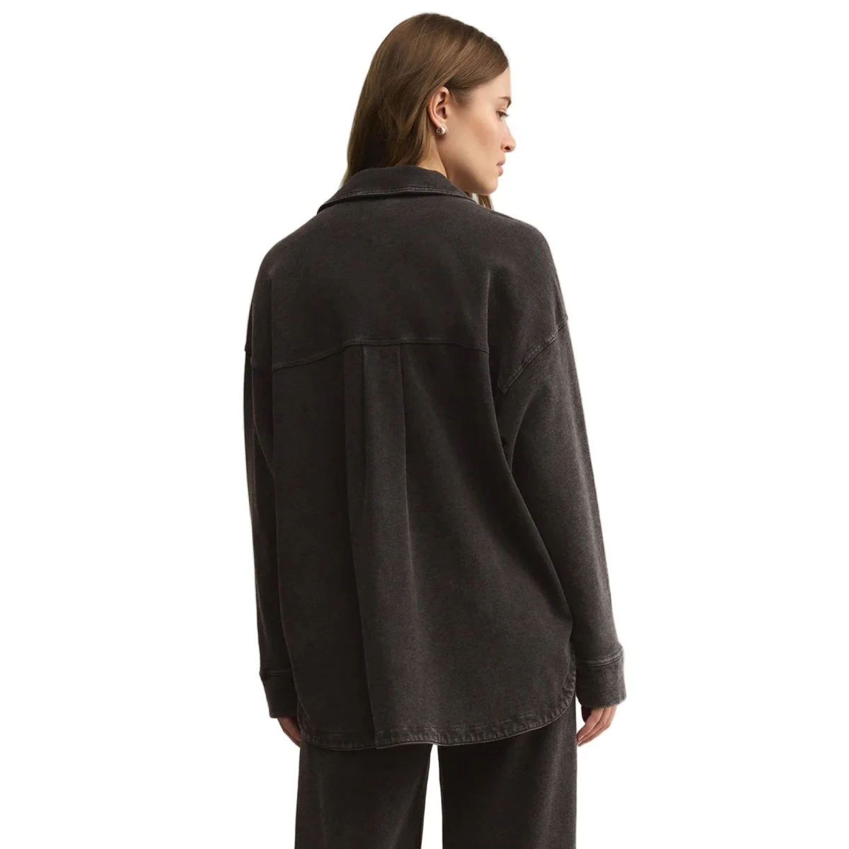 Z Supply Women's All Day Knit Denim Jacket Vintage Black - Image 2