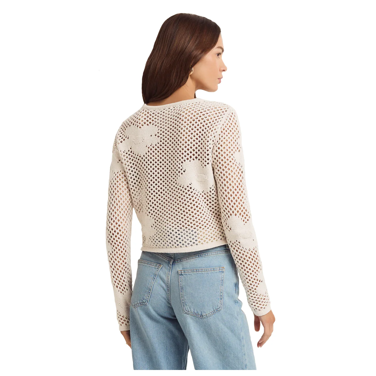 Z Supply Women's Blossom Floral Sweater Natural - Image 3