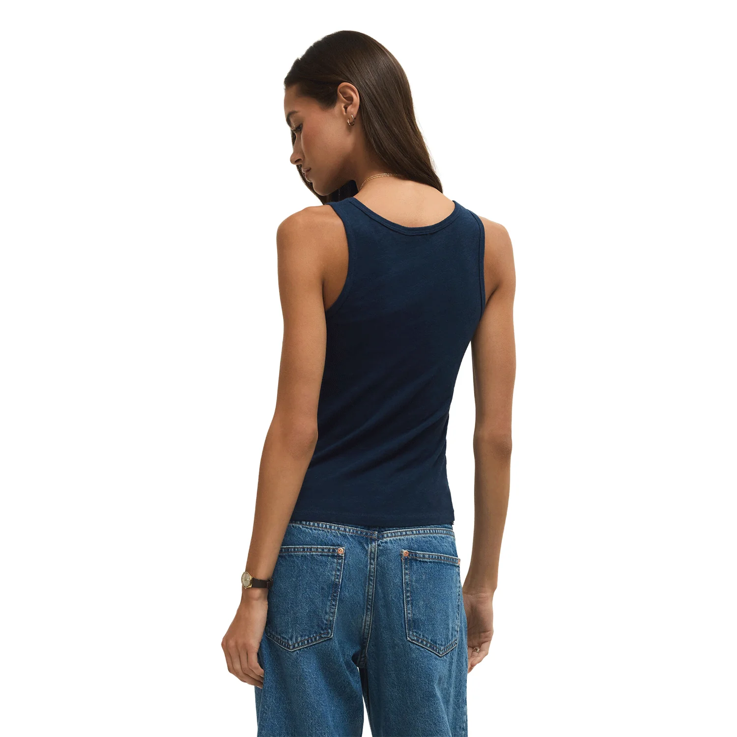 Z Supply Women's Classic Slub Scoop Tank Indigo - Image 2