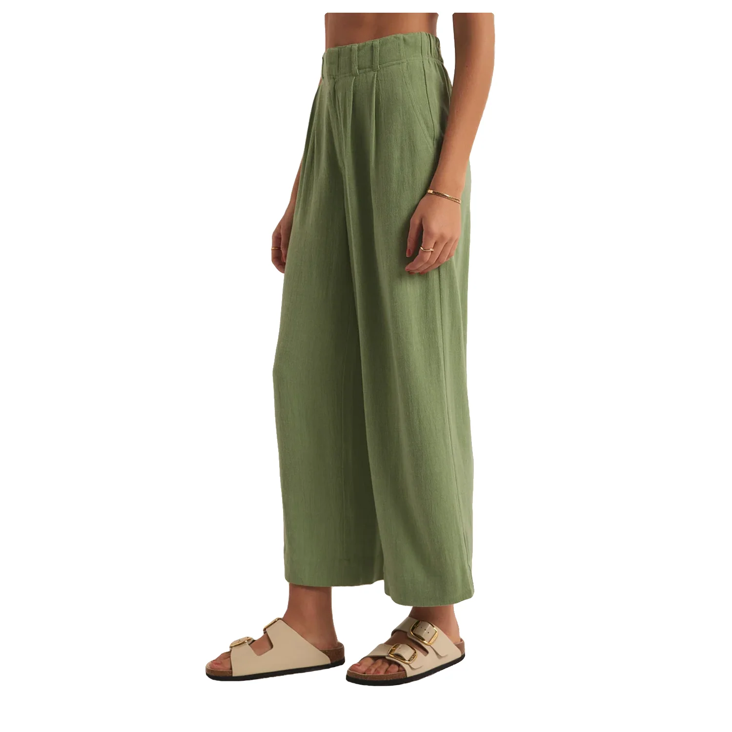 Z Supply Women's Farah Pant Matcha - Image 3