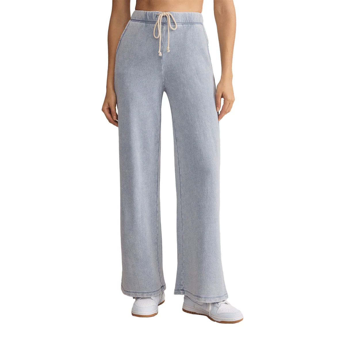 Z Supply Women's Hunter Knit Denim Pant Washed Indigo - Image 3