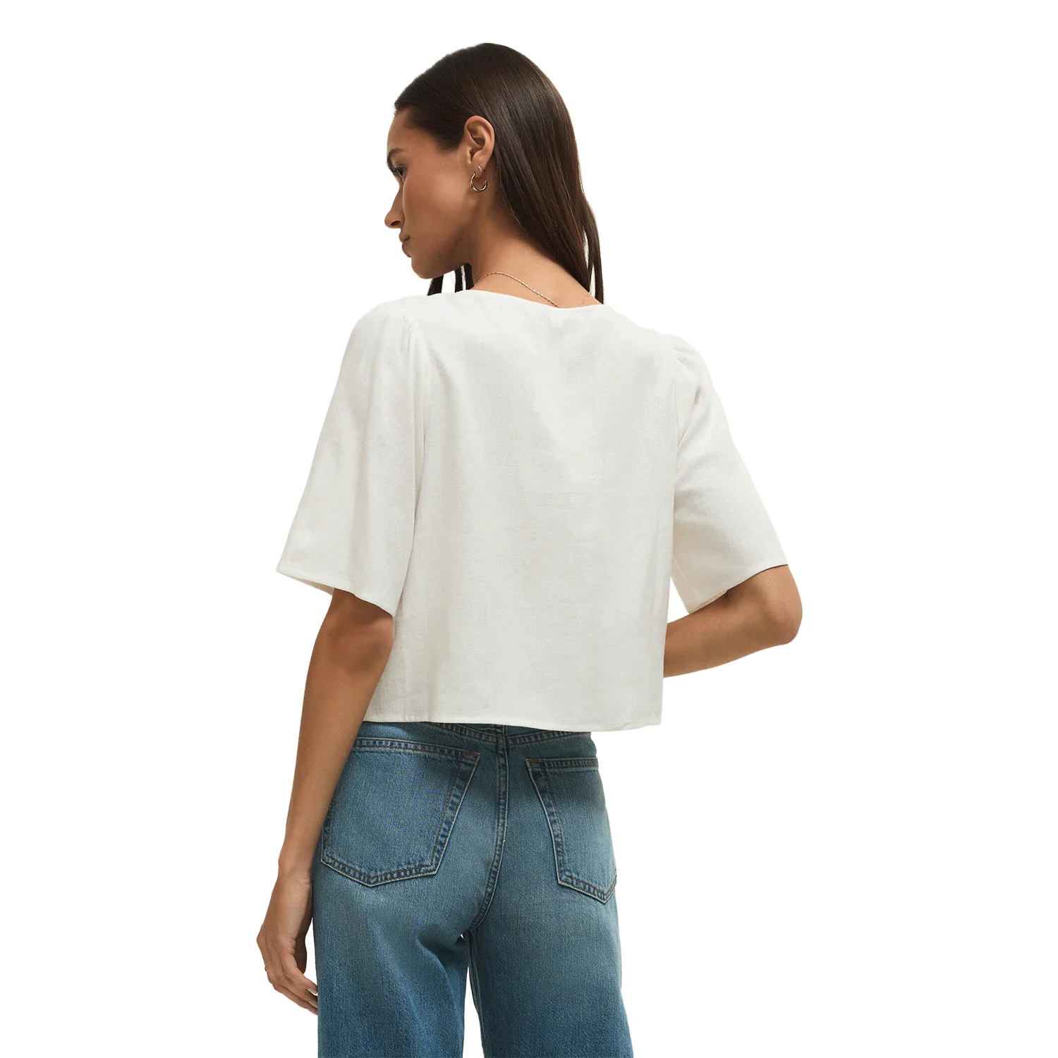 Z Supply Women's La Belle Linen Top White - Image 2