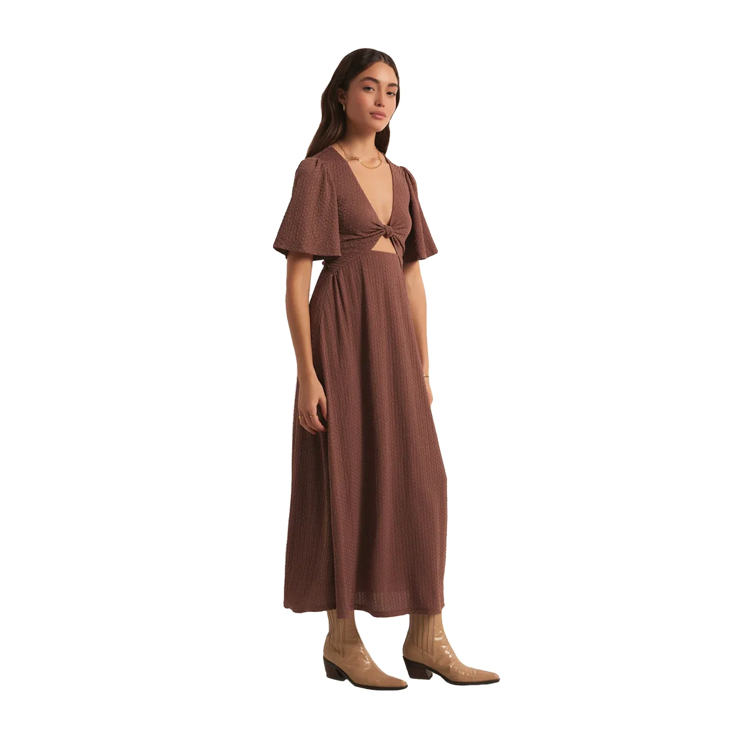 Z Supply Women's Mavis Midi Dress Whipped Mocha - Image 2