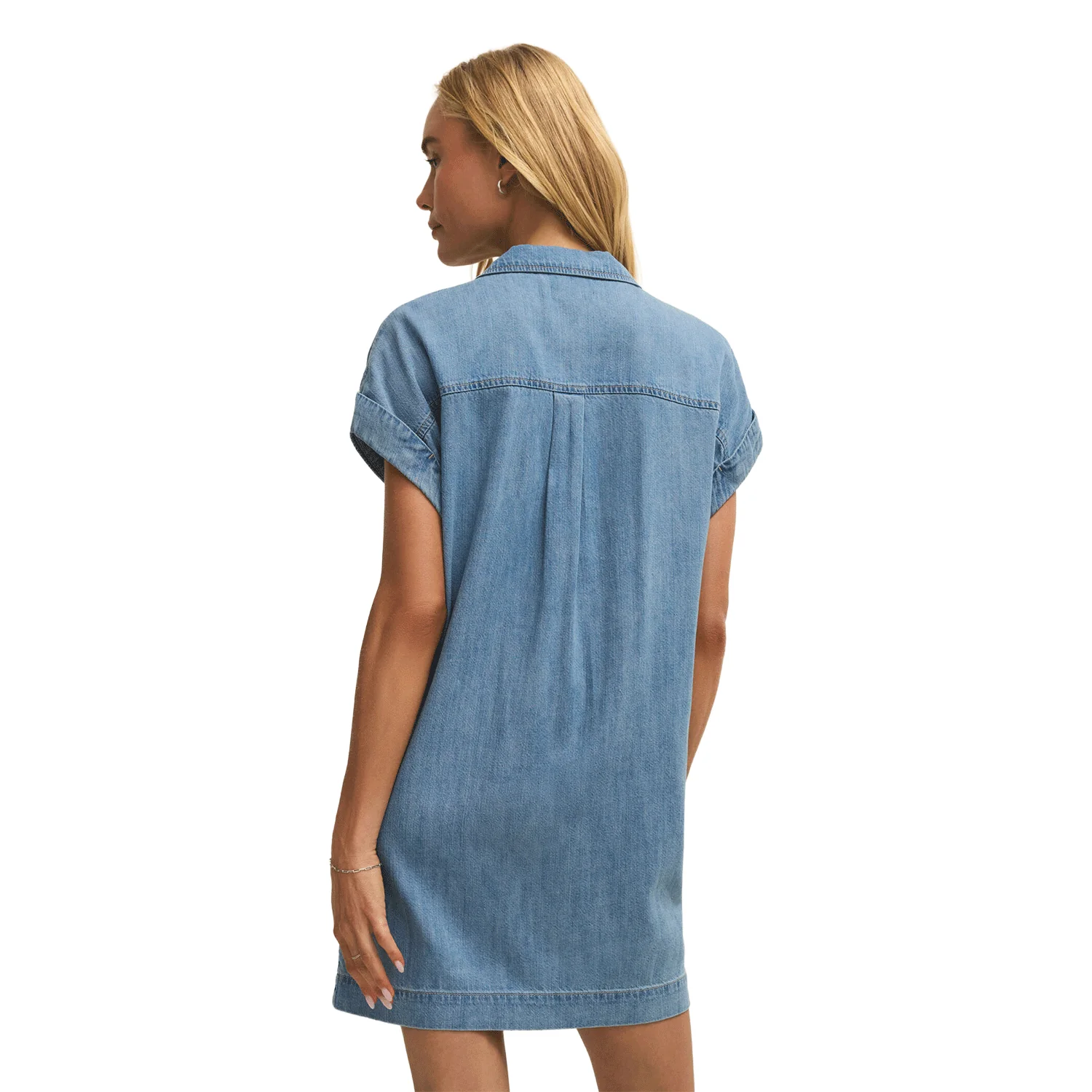 Z Supply Women's Napa Denim Mini Dress Shoreline - Image 2