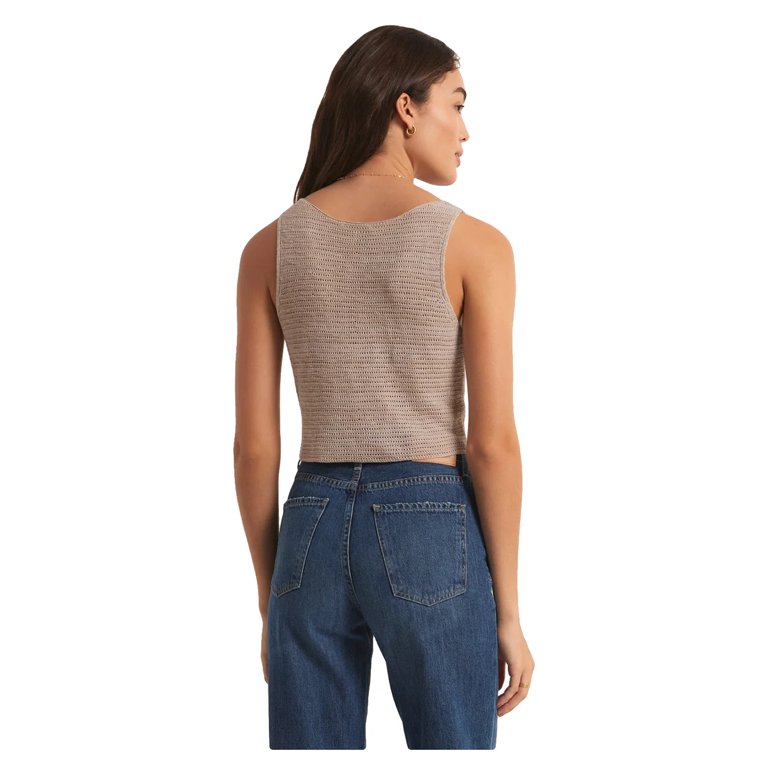 Z Supply Women's Santorini Sweater Tank Oatmeal Heather - Image 3