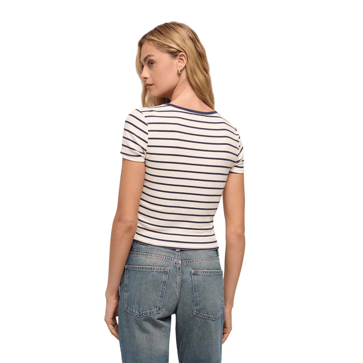 Z Supply Women's Saxton Striped T-Shirt Supernova - Image 3