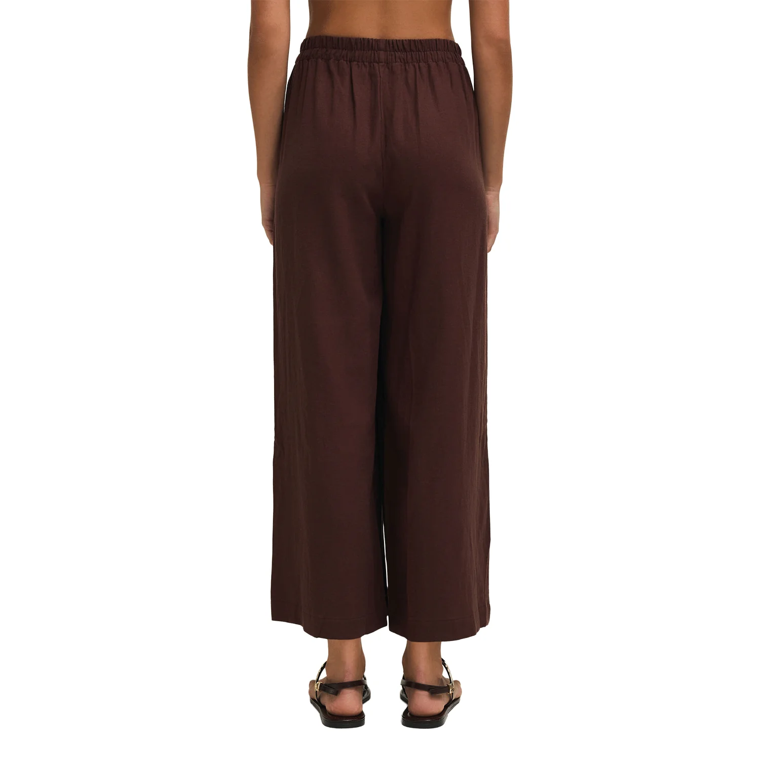 Z Supply Women's Scout Linen Pant Chocolate Cherry - Image 2
