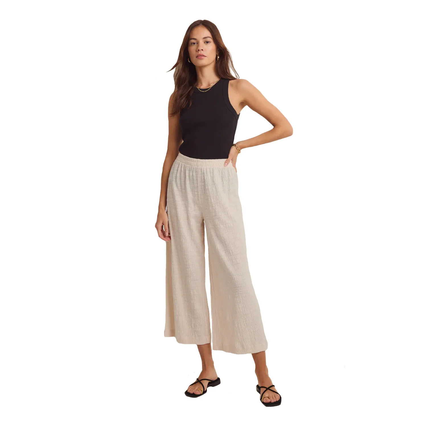 Z Supply Women's Scout Textured Slub Pant Whisper White - Image 3