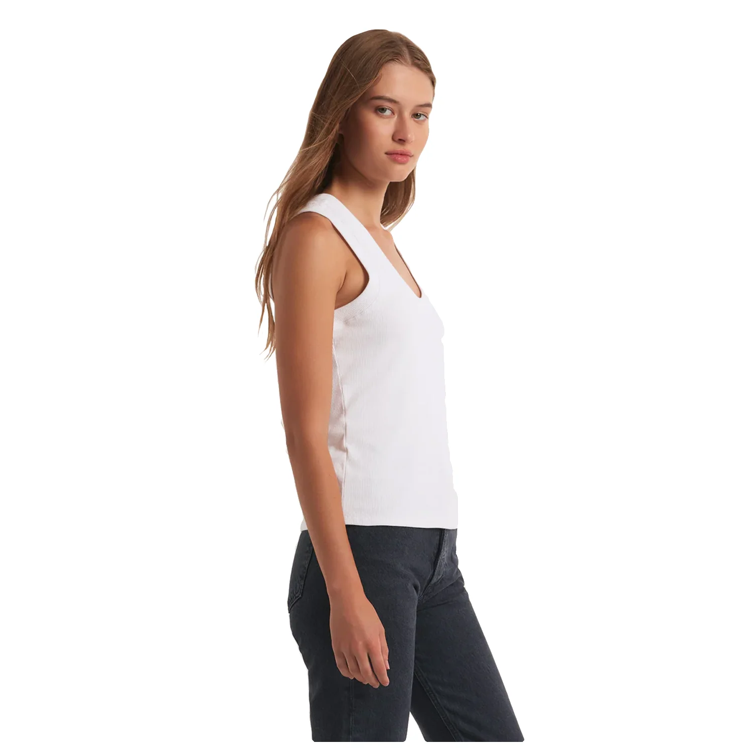 Z Supply Women's Sirena Rib Tank White - Image 3