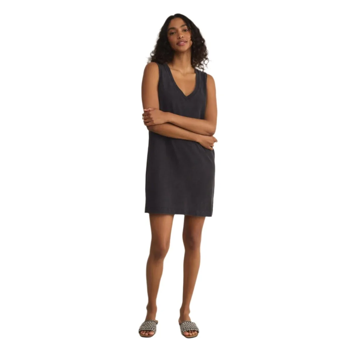 Z Supply Women's Sloan V-Neck Mini Dress Black - Image 4