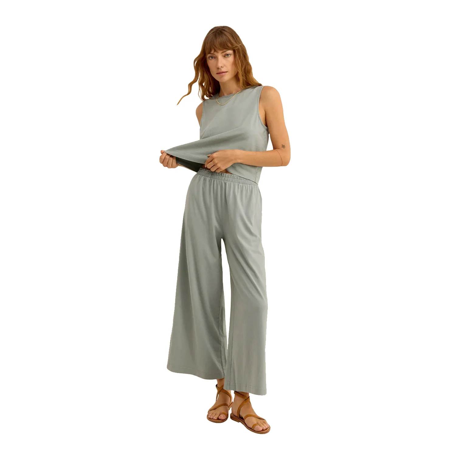 Z Supply Women's Sloane Jersey Muscle Tank Harbor Gray - Image 3
