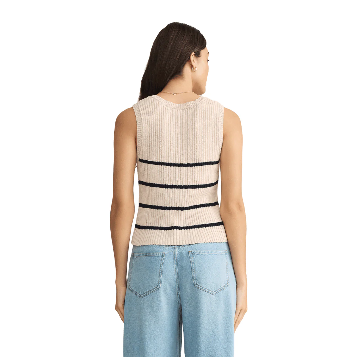 Z Supply Women's Sycamore Stripe Sweater Vest Sea Salt - Image 3