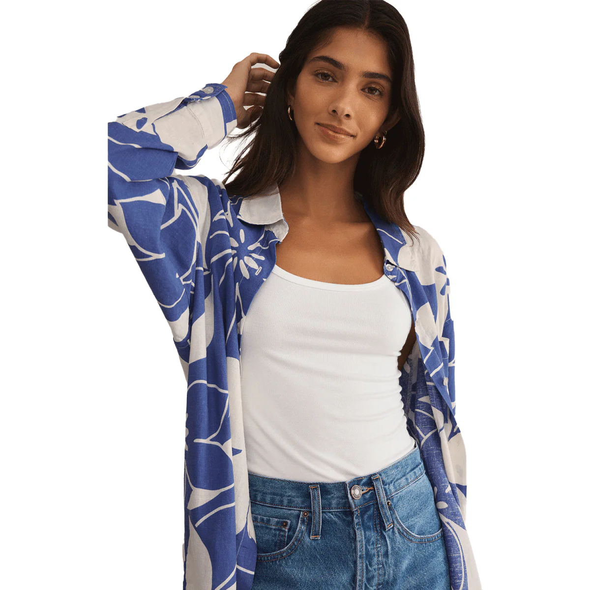 Z Supply Women's Tomas Madero Leaf Button Up Riviera - Image 4