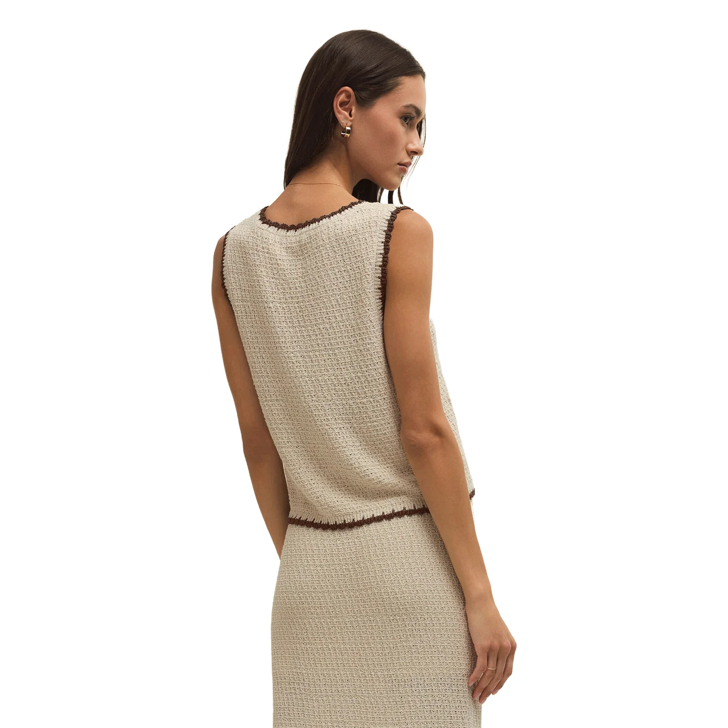 Z Supply Women's Yessenia Whipstitch Tank Linen - Image 2